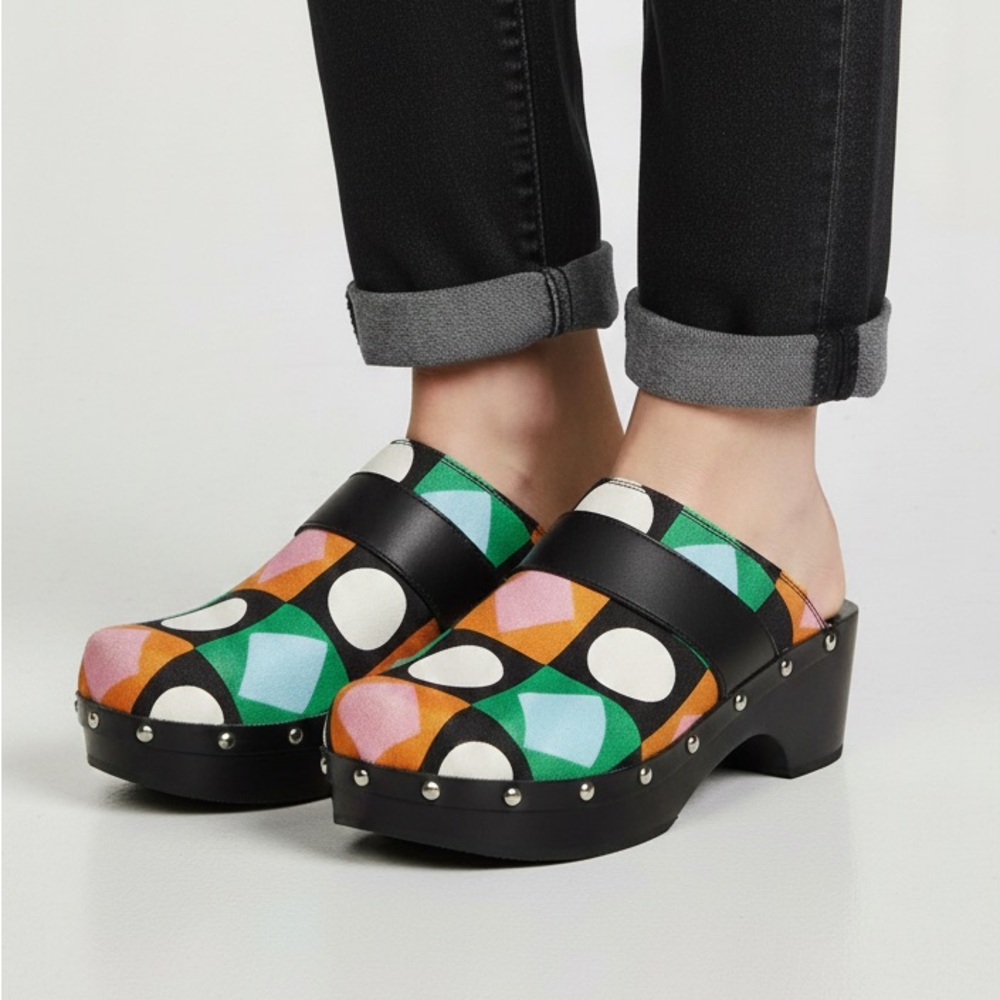 LDJ X Fabrizio Viti Jean Clogs Lucky Charms in Calf Leather size 6